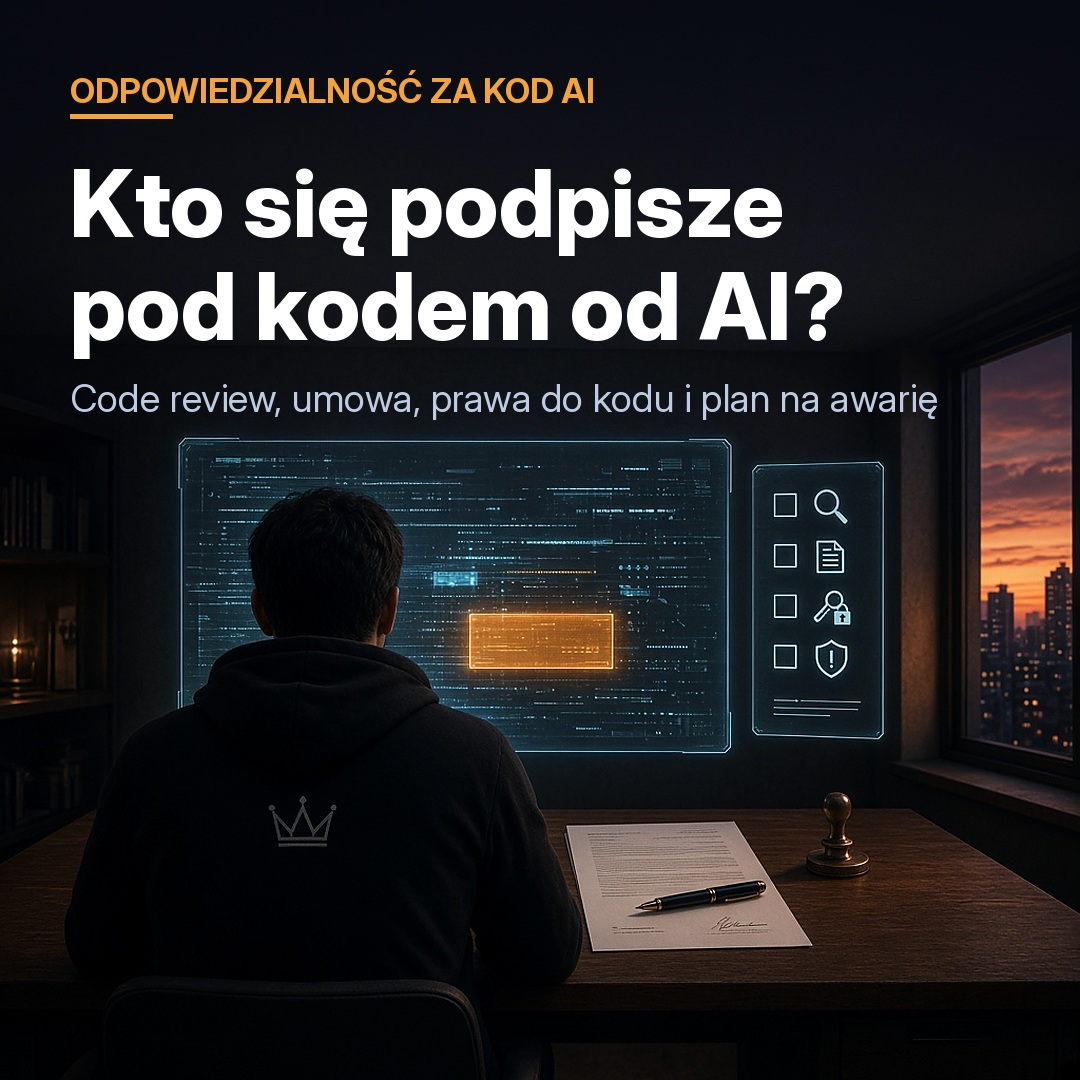 "To napisała AI" nie jest wytłumaczeniem, gdy aplikacja padnie lub zdarzy się incydent bezpieczeństwa.

Nawet dokumentacja jądra Linuksa mówi to wprost. Agent AI nie może dodać pod...