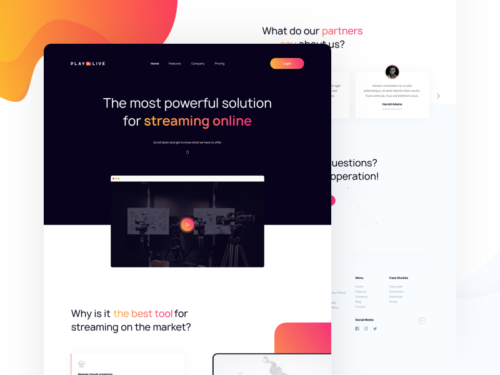 Strona internetowa Play Live